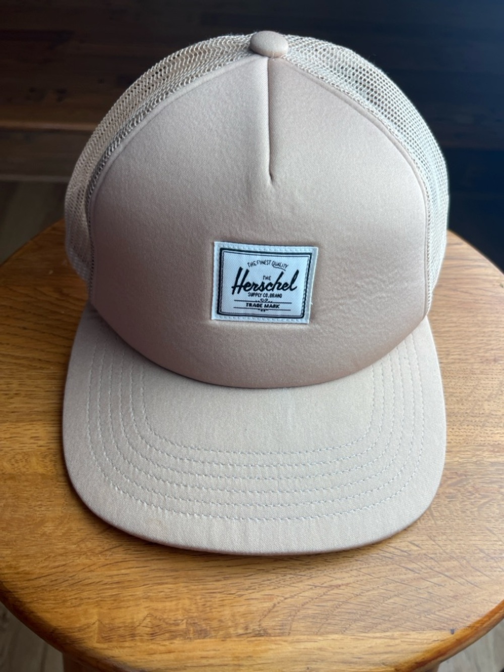 NEW Herschel Supply Co Tan Trucker Hat Mesh Snapback Neutral